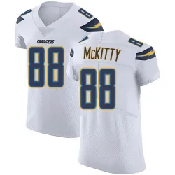 Chargers TRE McKITTY #88 GAME USED WHITE Football Jersey vs 49ers 11/13/22  W/COA